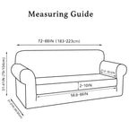 Turquoize Stretch Sofa Slipcover 2 Pieces Sofa Cover Couch Cover For 3 Cushion Couch Washable Furniture Protector Covers With Elastic Bottom Feature Thick Jacquard Fabric (Sofa, Brown)