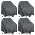 Outdoor Swivel Lounge Chair Cover 4 Pack,Waterproof Heavy Duty Outdoor Chair Covers, (39' W X 37' D X 38' H) Patio Furniture Cover For Swivel Patio Lounge Chair,Grey