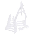 Best Choice Products 4Ft Outdoor Nativity Scene, Weather-Resistant Decor, Christmas Holy Family Yard Decoration, Water-Resistant Pvc - White