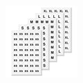 Size Stickers For Clothing, Pack Of 2000 Round Self-Adhesive 3/4' Labels, Includes Small Medium Large (Xs S M L Xl) Clothing Si