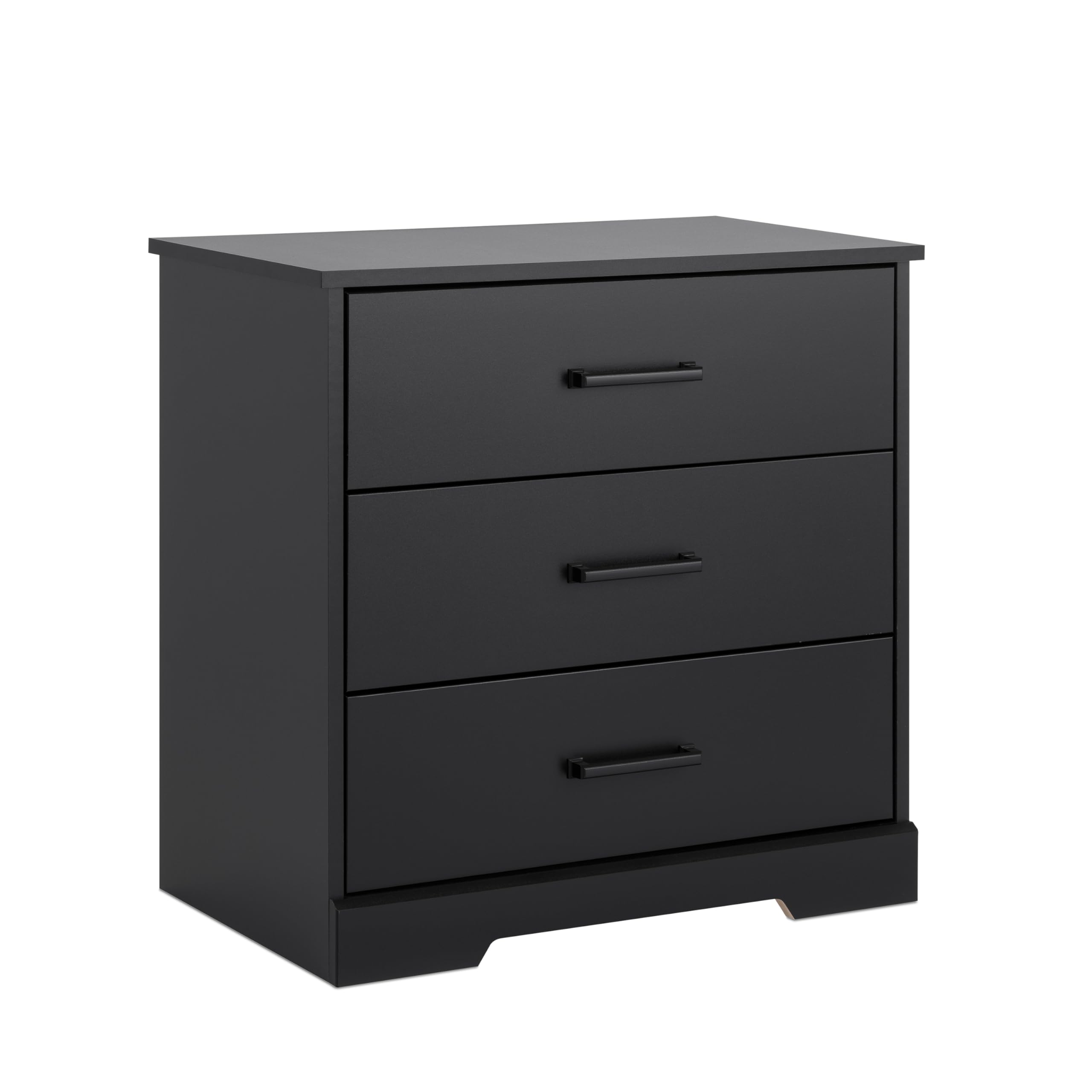 Prepac Rustic Ridge Farmhouse Nightstand Bedside Table, Black Nightstand For Bedroom, End Table With 3 Drawers 16.25'D X 27.5'W X 26.75'H