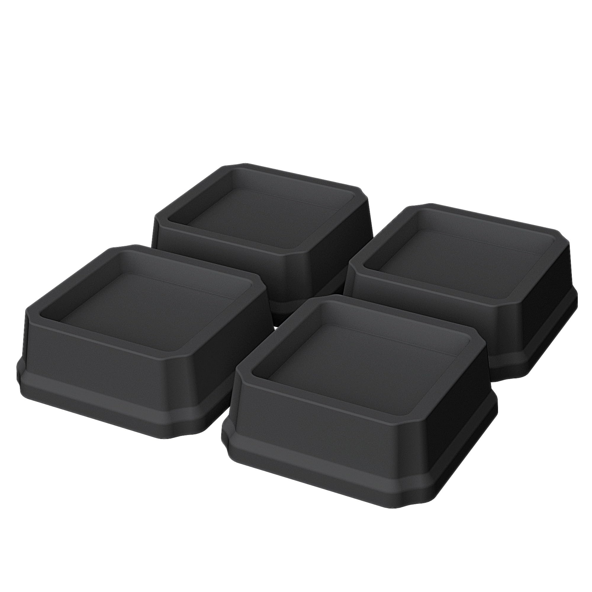 Napnapday Bed Risers 1 Inch Heavy Duty 4 Pack Bed Furniture Elevators, 1,500 Lbs Lifts Up Riser For Sofa And Table, Black