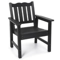 Stoog All-Weather Outdoor Chairs, Patio Dining Chair With Curved Backrest, 400 Lbs Support Patio Chair, Black