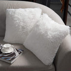 Nordeco Home Luxury Soft Faux Fur Fleece Cushion Cover Pillowcase Decorative Throw Pillows Covers, No Pillow Insert, 22'' X 22''