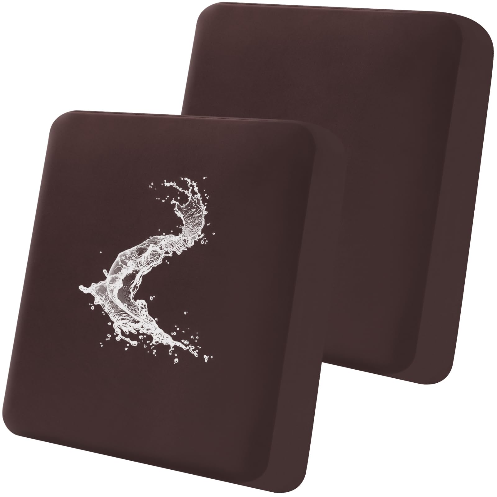Smiry Waterproof Couch Cushion Covers, Stretch Washable Sofa Cushion Cover, Soft Sofa Slipcover Elastic Non-Slip Furniture Protector For Pets, Kid (2 Pack, Chocolate)