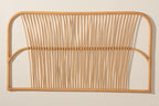 Baxton Studio Laina Modern Bohemian Natural Brown Rattan Queen Size Wall-Mount Headboard