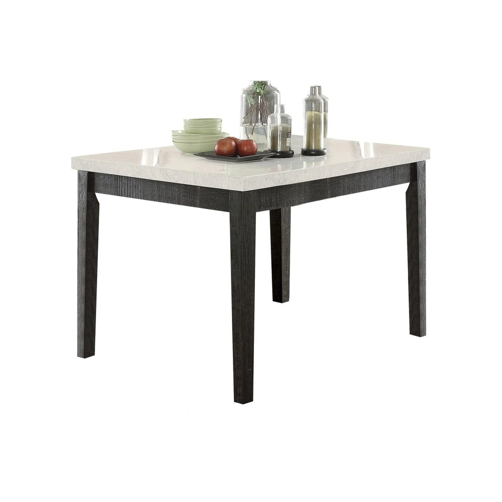 ACME Furniture Nolan Counter Height Table, White Marble/Salvage Dark Oak