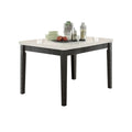 ACME Furniture Nolan Counter Height Table, White Marble/Salvage Dark Oak