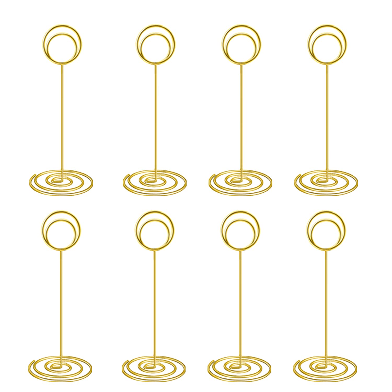 Radezon 20 Pack 8.75 Inch Tall Table Number Holders Place Card Holder Table Picture Holder Wire Photo Holder Clips Picture Memo