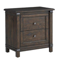American Woodcrafters Farmwood 2-Drawer Rustic Brown Wood Nightstand