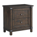 American Woodcrafters Farmwood 2-Drawer Rustic Brown Wood Nightstand