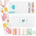 YOPPIX 60 Pieces Acrylic Bookmark Blanks- 6x2   Acrylic Bookmarks with 60 Pcs Ribbon for Reading Lovers DIY Crafts Hanging Tag G