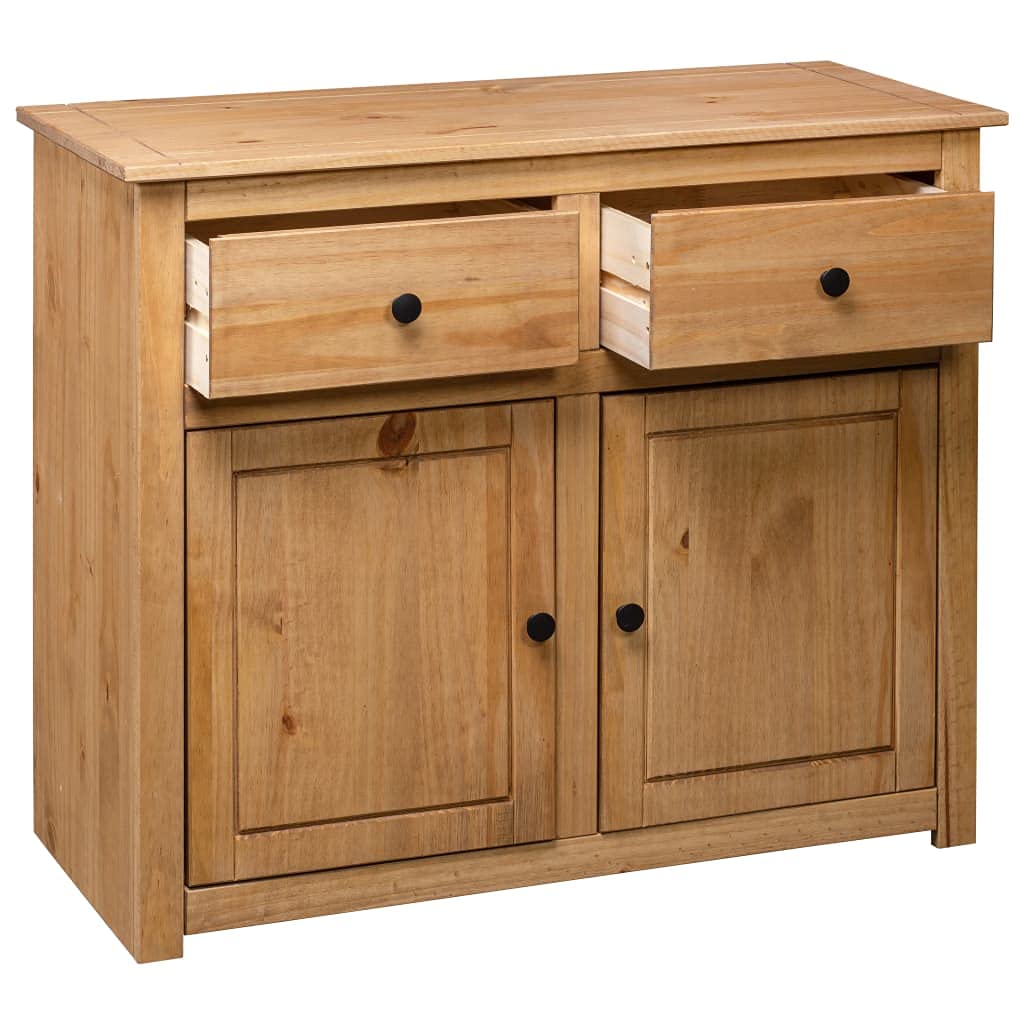 vidaXL Sideboard 36.6&quot;x15.7&quot;x31.5&quot; Solid Pinewood Panama Range