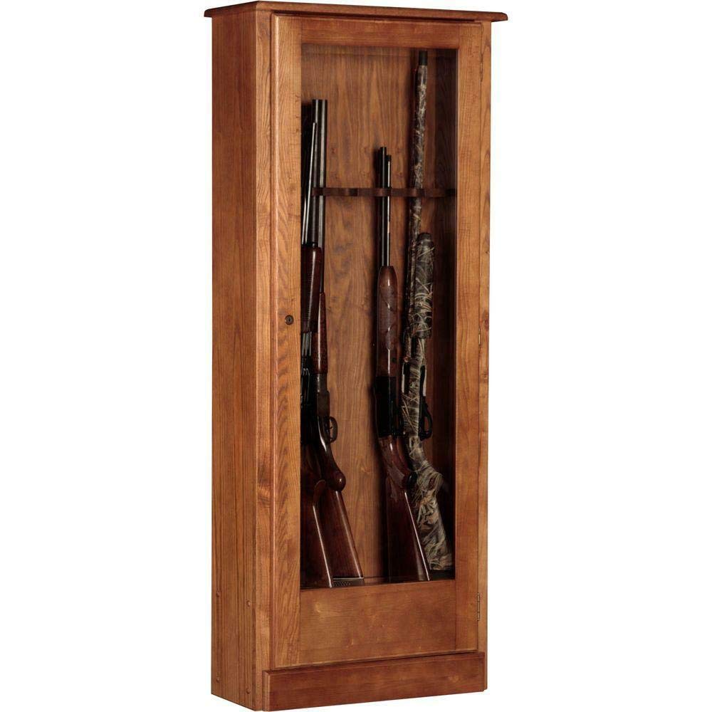 American Furniture Classics 724-10 Wood Gun Lockable Cabinet