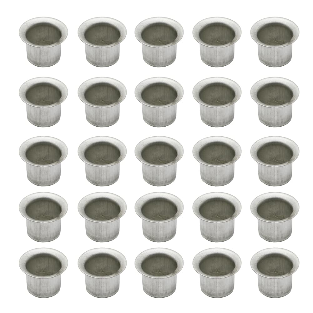 UUYYEO 25 Pcs Metal Candle Cups Candle Holders Candlestick Holder Prevents from Wax Dripping for Lamp or Candle Making