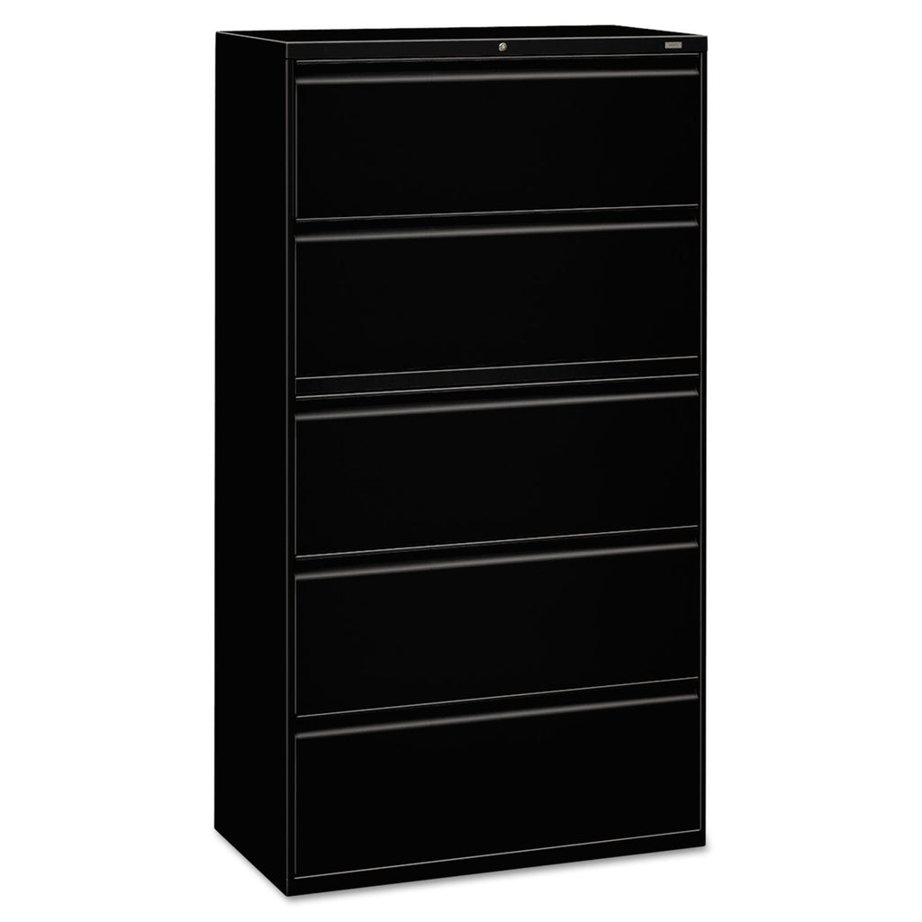 800 Series 42"W 5-Drawer File Finish: Black