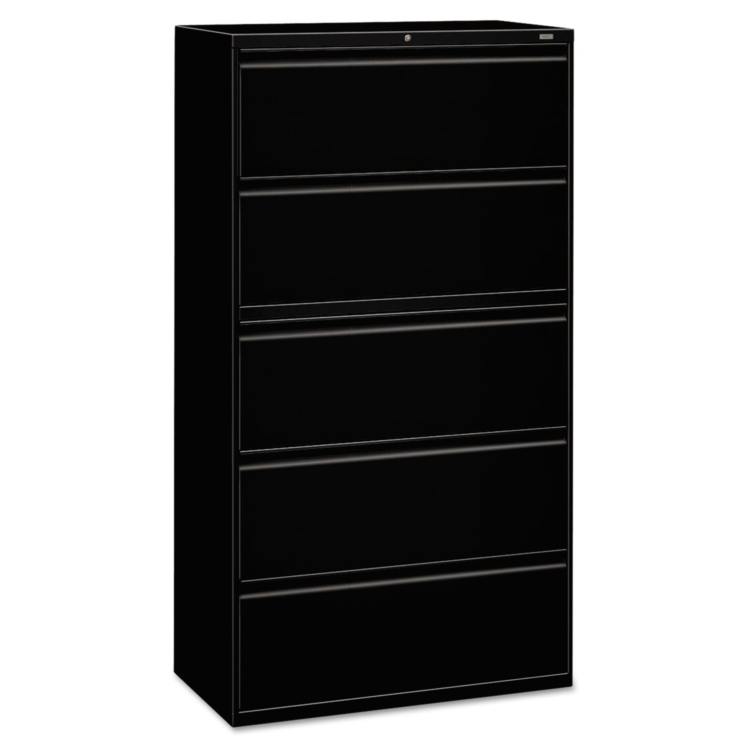 800 Series 42"W 5-Drawer File Finish: Black