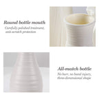 Unbreakable Vase For Flowers, Ceramic Look Plastic Vase For Home Decor, Living Room, Table (Seashell White)
