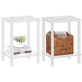 Tutotak End Table, Side Table, Nightstand, 2-Tier Storage Shelf, Sofa Table For Small Space, Living Room, Bed Room Tb01Bmw035