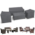 Startwo Patio Furniture Covers 4 Piece Set, Heavy Duty Waterproof Outdoor Furniture Cover For Rattan Wicker Conversation Set, Grey