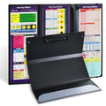 Vuzvuv Nursing Clipboard Foldable,Black Nurse Pocket Clipboard 3 Layers With Nursing Medical Edition Cheat Sheets, Foldable Nurs