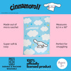 Franco Collectibles Cinnamoroll Bedding Super Soft Cozy Blanket, 62 In X 90 In, (Officially Licensed Product)