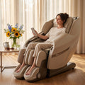 AI Solo Flex 4D Massage Chair, Zero Gravity Full Body Recliner (Taupe)
