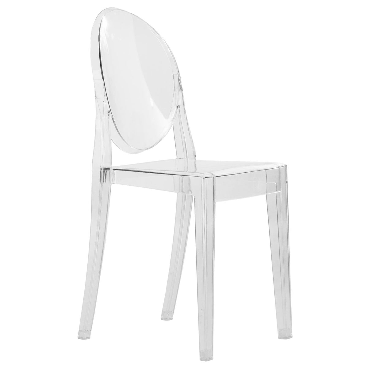 Leisuremod Marion Mid-Century Modern Acrylic Dining Chair For Dining Room And Kitchen (Clear)