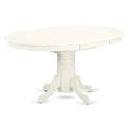 East West Furniture AVDO5-LWH-W 5 Piece Dining Room Furniture Set Includes an Oval Kitchen Table with Butterfly Leaf and 4 Dining Chairs, 42x60 Inch, Linen White