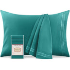 Mellanni Pillow Cases Standard Size Set Of 2 - Pillow Covers - Pillow Protector - Hotel Luxury Bedding Sheets & Pillowcases - Envelope Closure (Set Of 2 Standard/Queen Size 20' X 30', Teal)