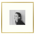 Golden State Art, 8x8 Aluminum Picture Frame with Ivory Color Mat for 4x4 Square Photo - Sawtooth Hangers, Spring Clips - Wall M
