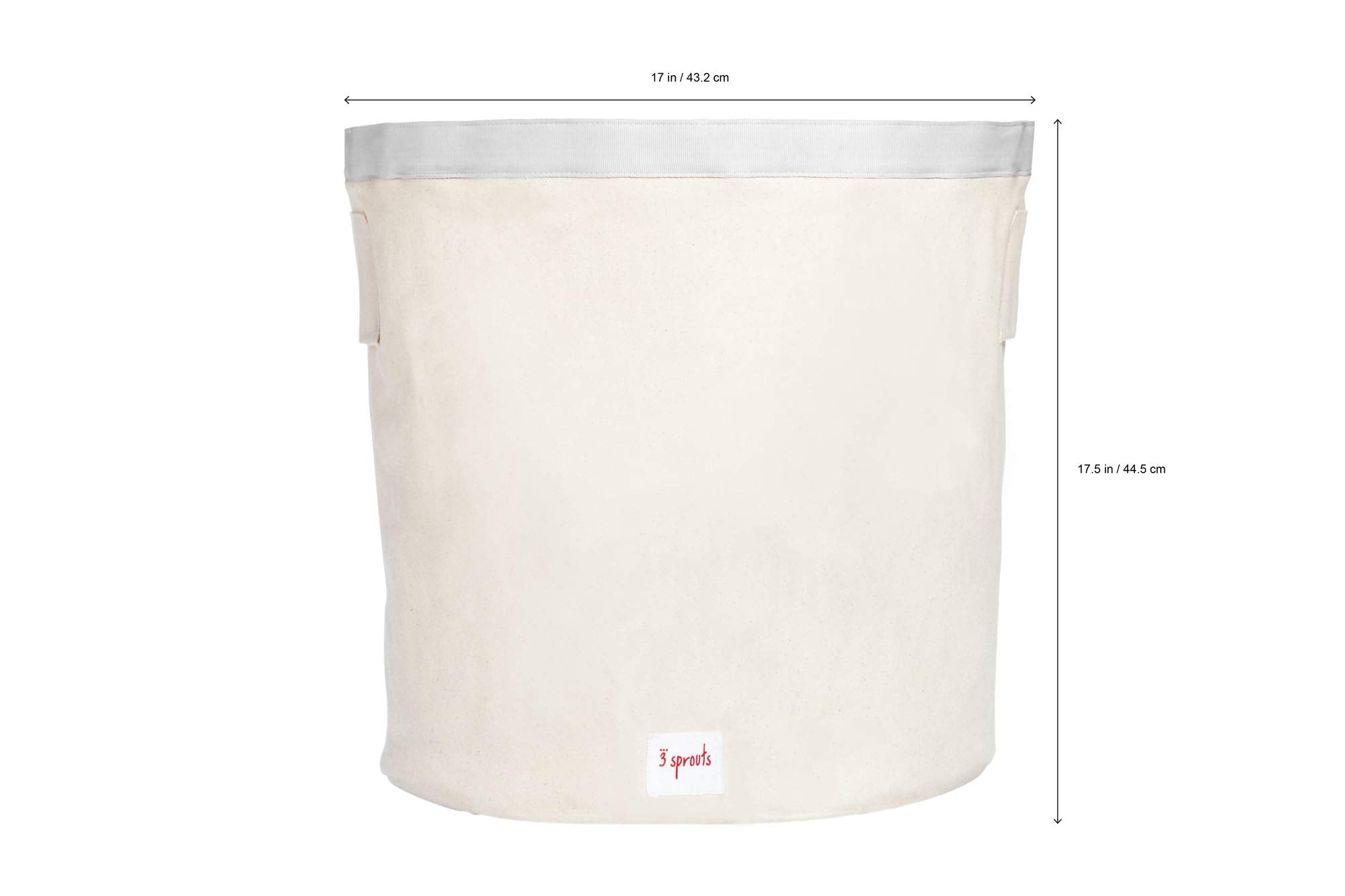 3 Sprouts Large Toy Storage Basket - Durable Kids & Baby Toy Bin With Handles For Toy Basket Storage, Round Hamper For Laundry In Nursery & Playroom, Snowy Owl