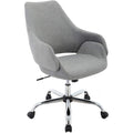 Hanover Everson 17.75-20.75" Gas Lift, Wheeled Gray, Office Chair Grey