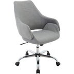 Hanover Everson 17.75-20.75" Gas Lift, Wheeled Gray, Office Chair Grey