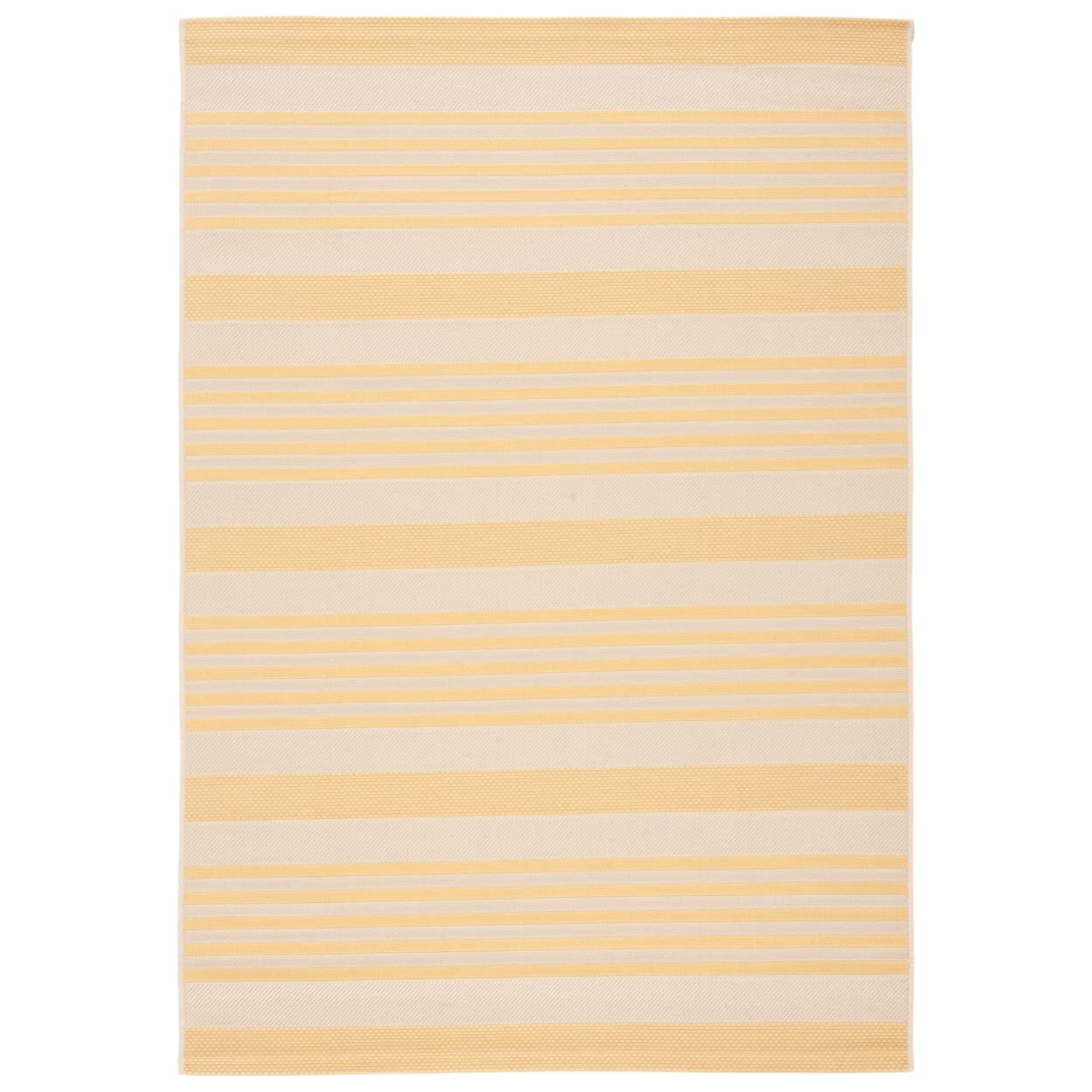 SAFAVIEH Courtyard Collection 2'7'' x 5' Gold/Beige CY6062 Stripe Indoor/-Outdoor Waterproof Easy-Cleaning Patio Backyard Mudroo