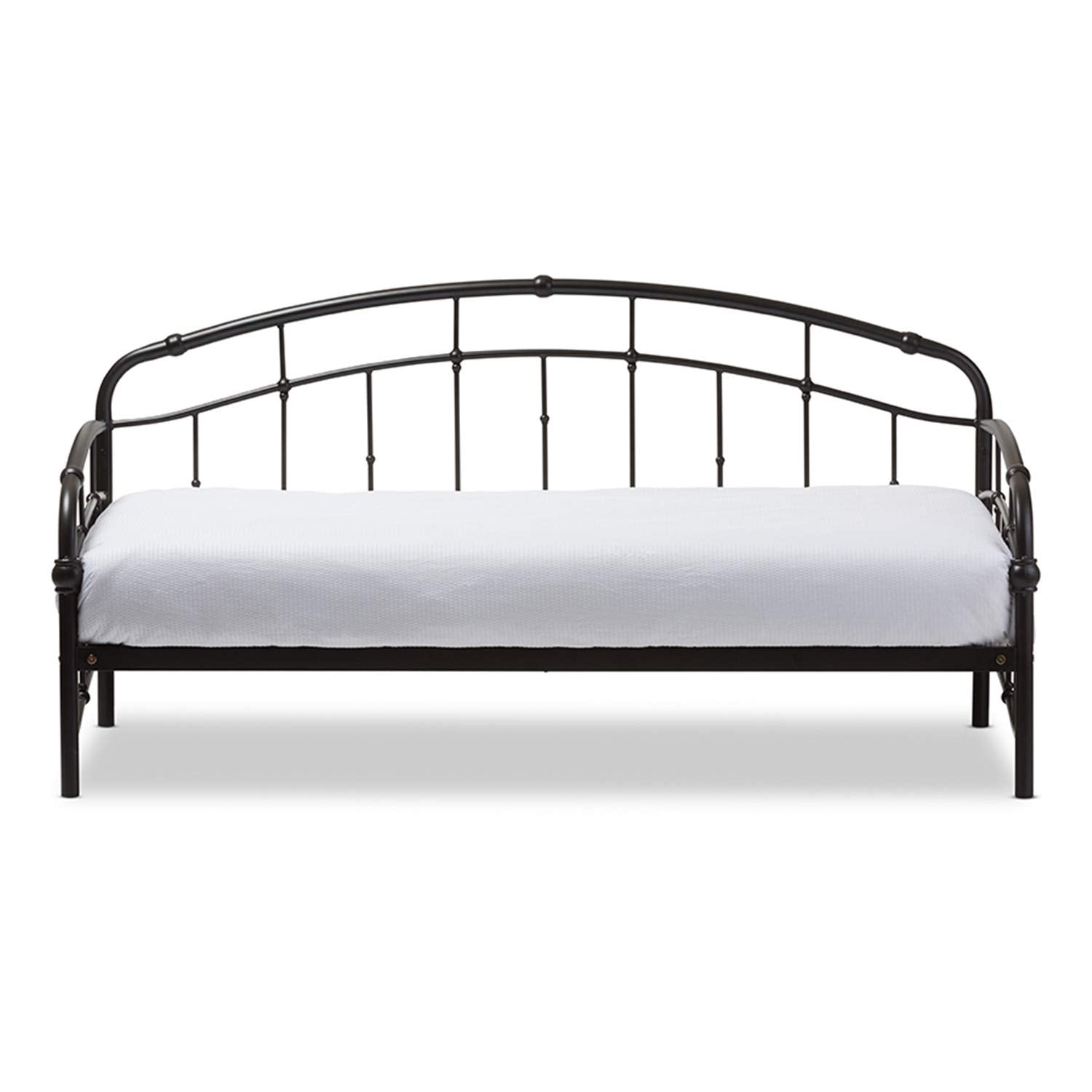 Baxton Studio Olsen Vintage Inspired Metal Daybed Black