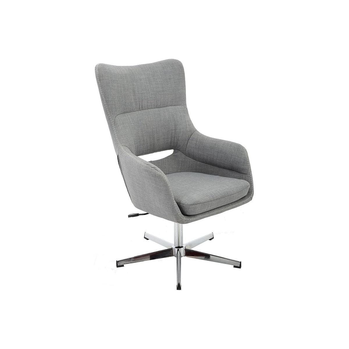 Hanover Harrison 18&quot; High Stationary Office Chair in Gray with 360-Degree Swivel Spin, HOC0013