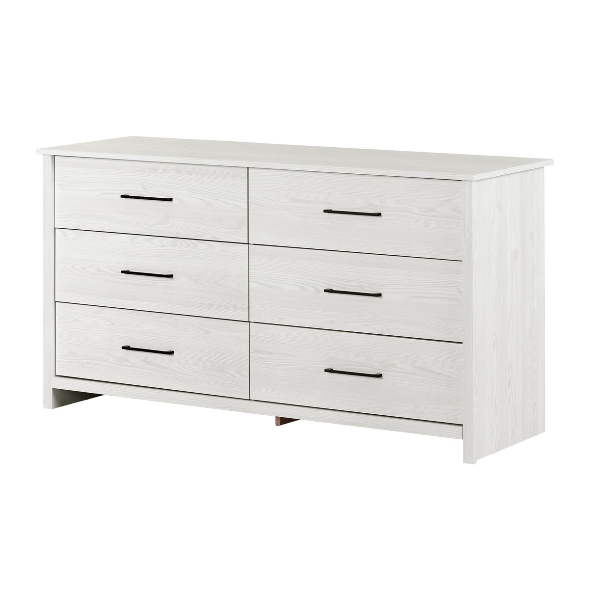 South Shore Fernley 6-Drawer Double Dresser, White Pine