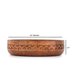 Edhas Mango Wood Decorative Round Carved Bowl For Decoration, Centerpiece Bowl For Table (10' X 10' X 2.5')