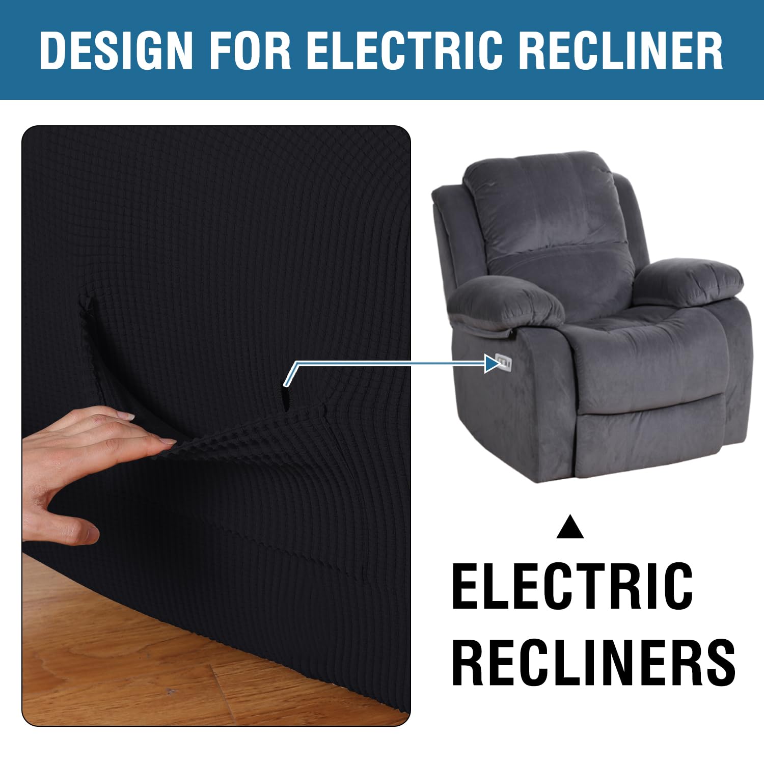 H.Versailtex Super Stretch Recliner Cover Recliner Couch Covers Recliner Chair Cover Form Fitted Non Slip Reclining Slipcovers F