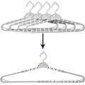 Foshine 4 Pack Extra Large Hangers Big Clothes Hangers Enlarge Adjustable Shoulder 16.5-26 Drying Hanger Sturdy for Wide Polos T