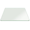 Fab Glass and Mirror 38 Inch Square Tempered 3/8 Thick Pencil Polish Touch Corners Glass Table Top, Clear