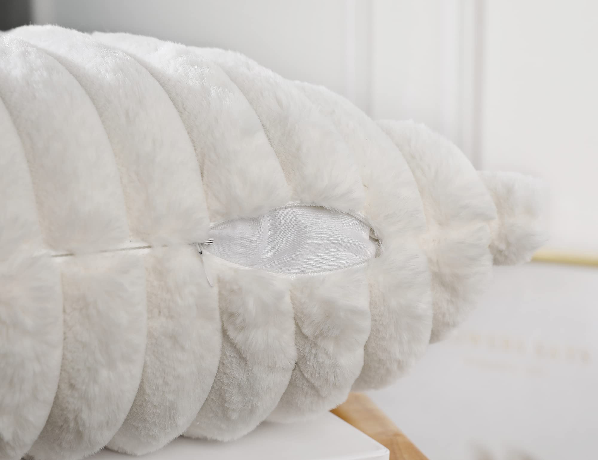 Panod Faux Fur Decorative Lumbar Throw Pillow Covers 16 X 24,Plush Long Boho Lumbar Pillow Covers Pillow Case Cushion Case For B