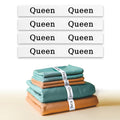 Bed Sheet Organizer Bands For Linen Closet (Queen 4 Pack), Elastic Bedsheet Strap Set, Bedding Sheet Keeper For Laundry Room Org