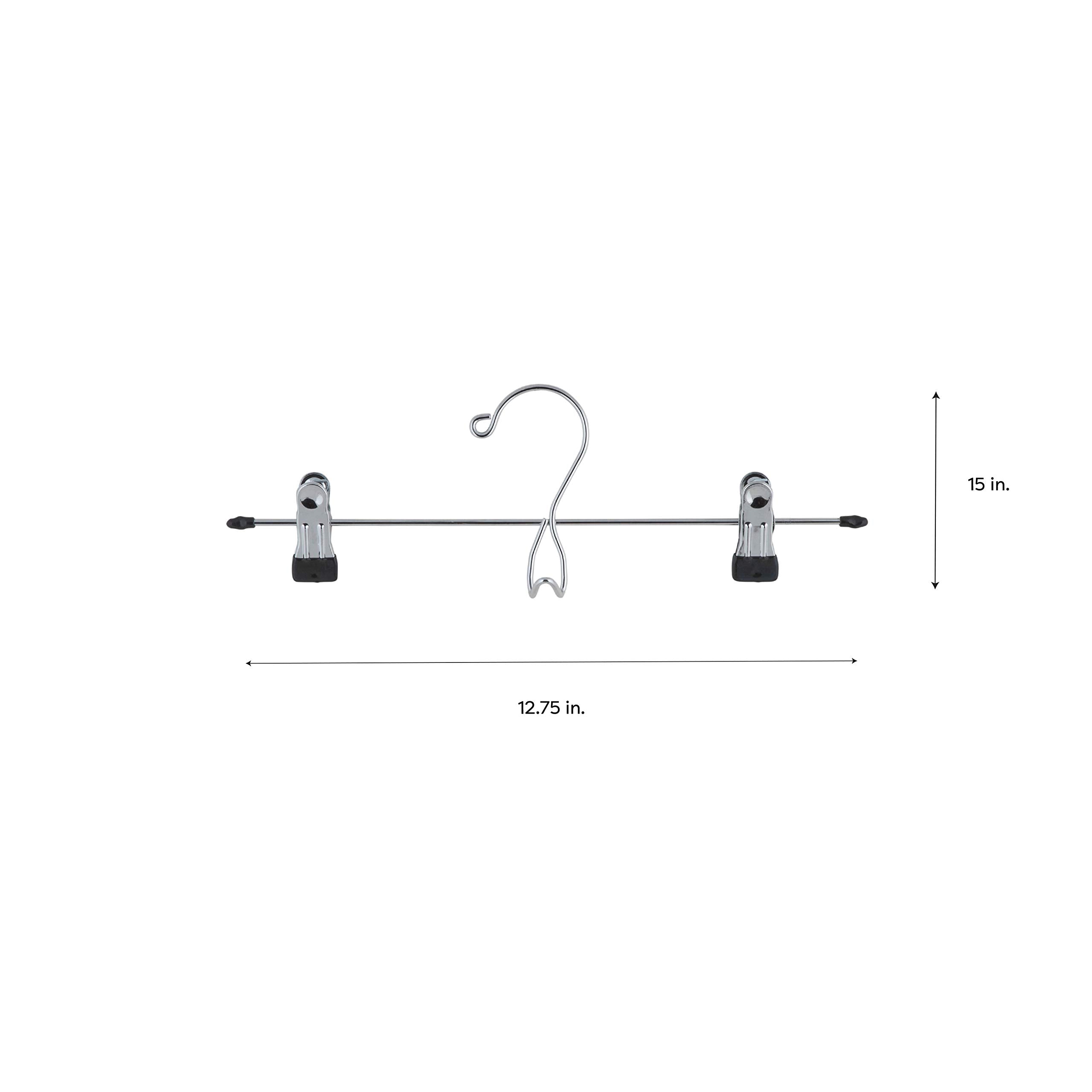 Organize It All Add-On Chrome Skirt And Plants Clothing Hanger With Clips (3 Pack)