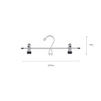 Organize It All Add-On Chrome Skirt And Plants Clothing Hanger With Clips (3 Pack)