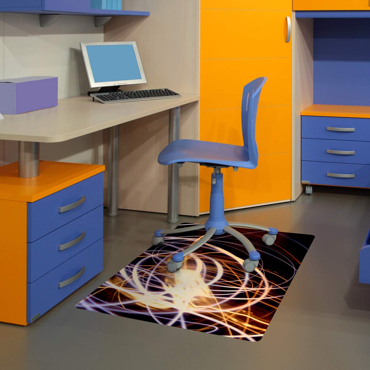 Floortex Polycarbonate Light Swirl Photo Chair Mat 36" x 48" for Carpets and Hard Floors