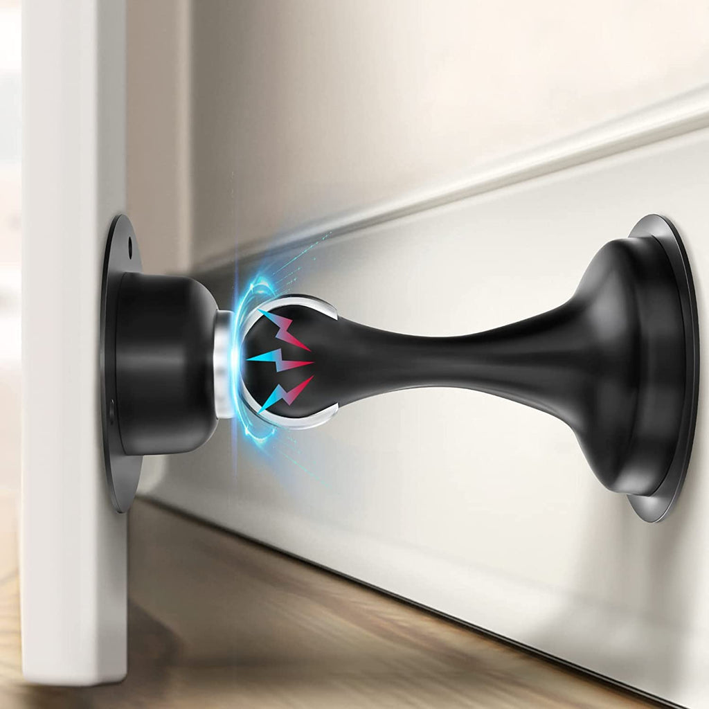 Door Stoppers Magnetic Door Catch - Stainless Steel Heavy Duty Door Holder Stops For Bottom Top Of Door - Wall Floor Mounting No