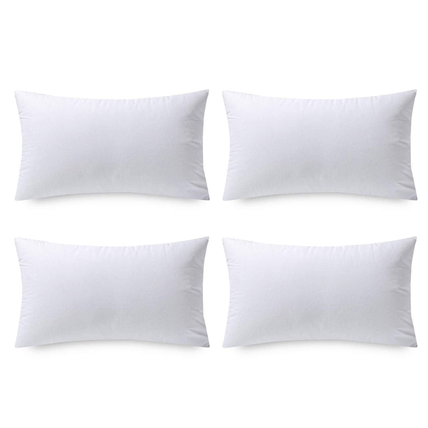 Phantoscope Pillow Inserts, Hypoallergenic 100% Virgin Fiber Square Form Microfiber Throw Pillow Inserts, Couch Bed Pillows, 12X