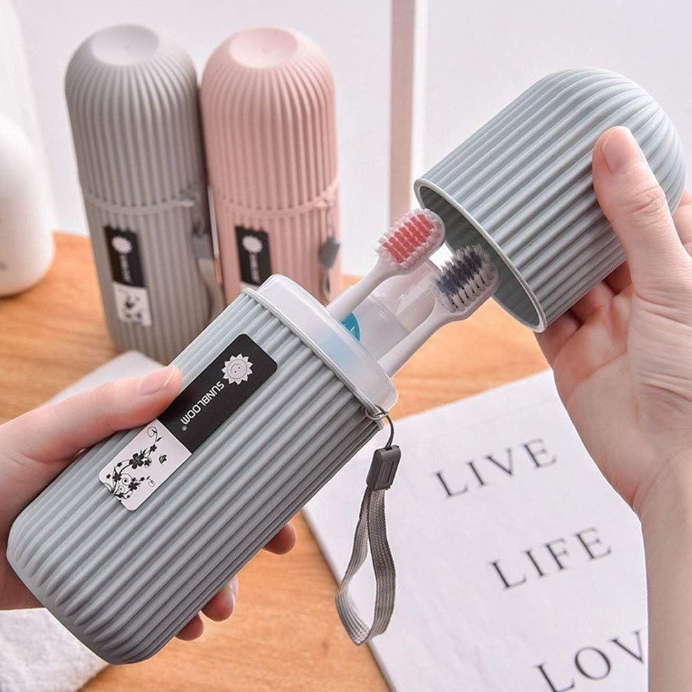 Portable Toothbrush Holder Case With Hermetic Seal, TravelFriendly Storage Container, Grey